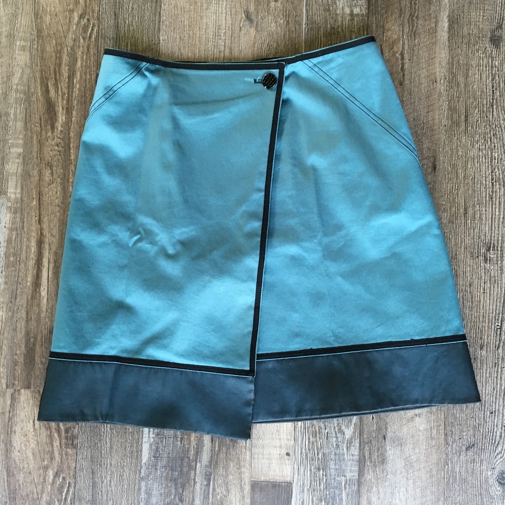 Z Spoke by Zac Posen Vintage Teal Mini Skirt 6
